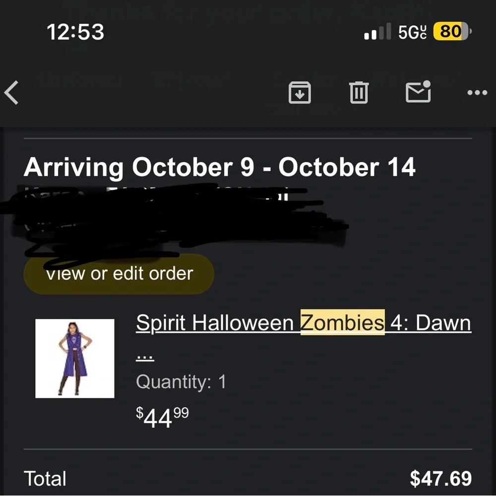 Disney Zombies 4: Dawn of the Vampires - Willa Costume (Child Medium 8-10)